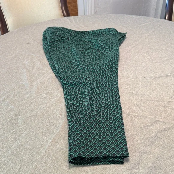 Green Geometric Patterned Pants - Picture 1 of 5